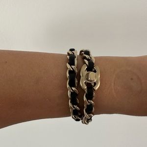Chanel Authentic Interlaced Chain Bracelet